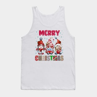 Merry Christmas Gnome Family Funny Xmas Tree Women Men Kids Tank Top